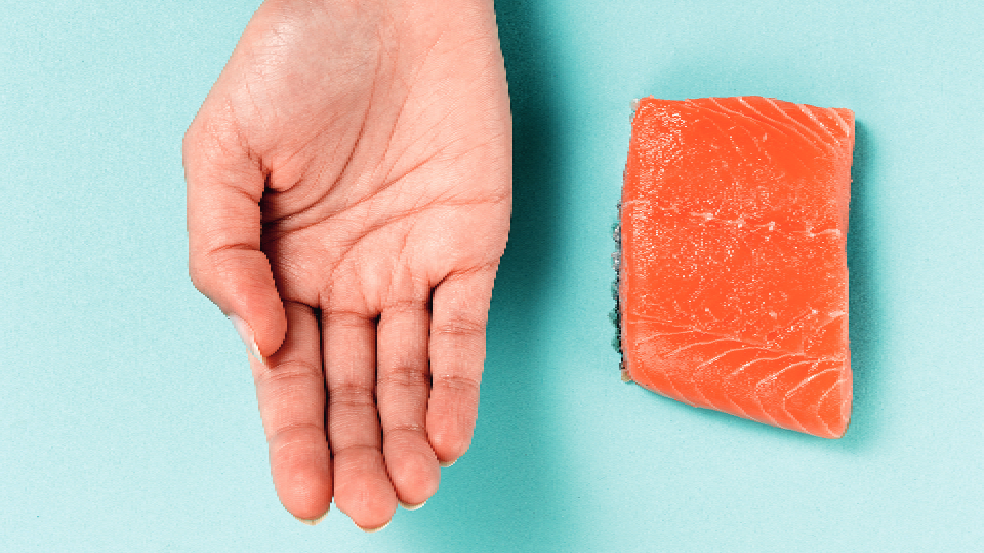 palm next to salmon