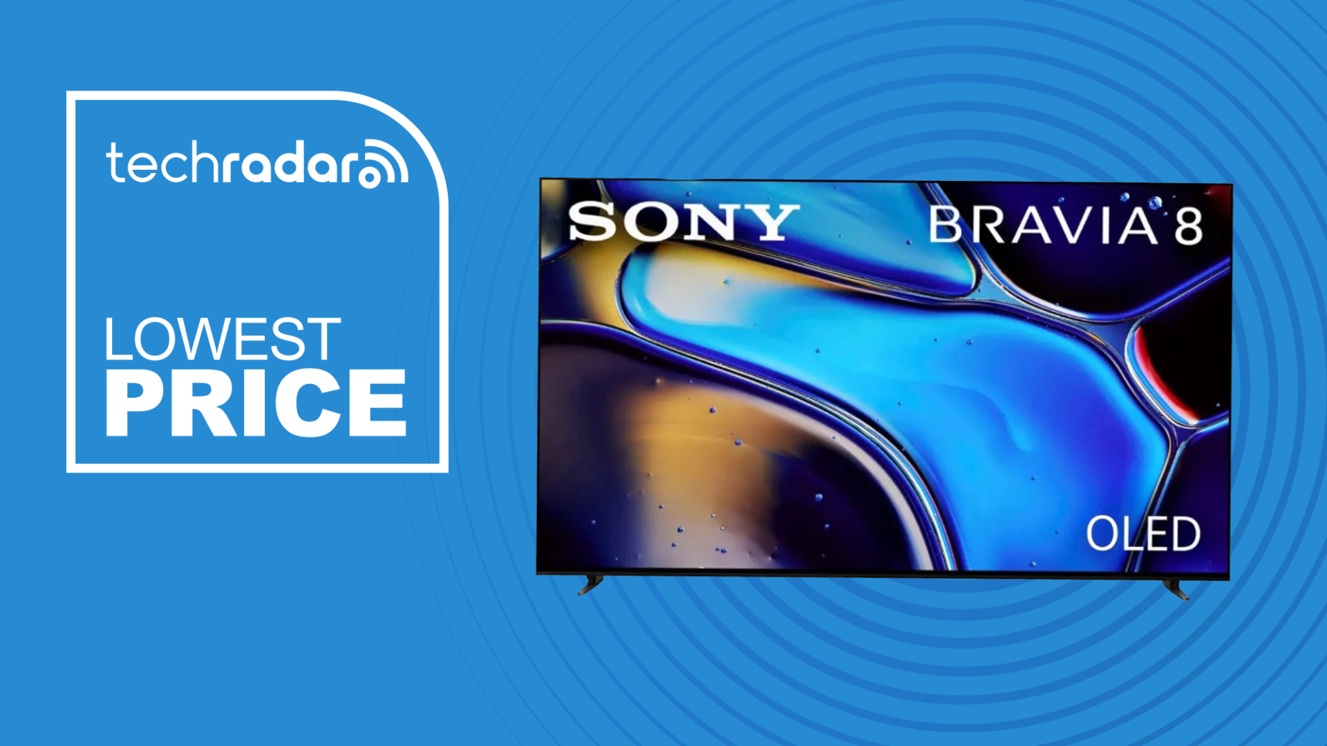 sony Bravia 8 on blue background
