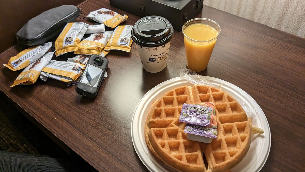 Waffle and food for the day