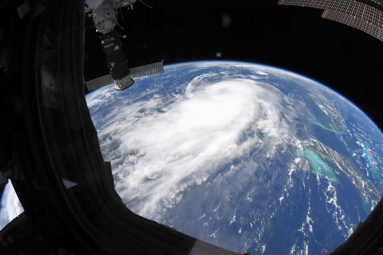 NASA astronaut Chris Cassidy shared an image of Hurricane Laura from the International Space Station on Aug. 25, 2020.