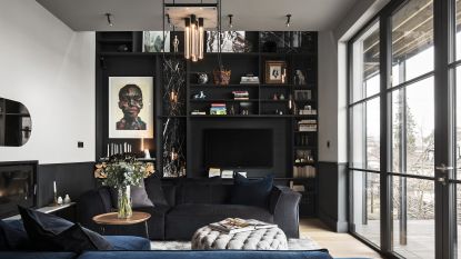 Massimo Minale’s living room, expert living room lighting tips from Buster + Punch