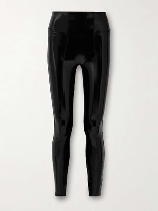 Faux Patent-Leather Leggings