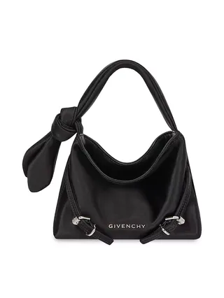 Nano Voyou Bag in Satin With Bow Detail