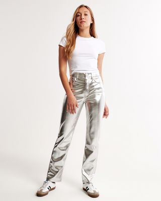 Vegan Leather 90s Straight Pant