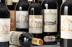 Bottles in the Prince Robert of Luxembourg cellar auction hosted by Sotheby's