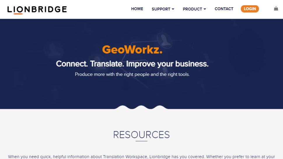 Tangkapan layar situs web Geoworkz