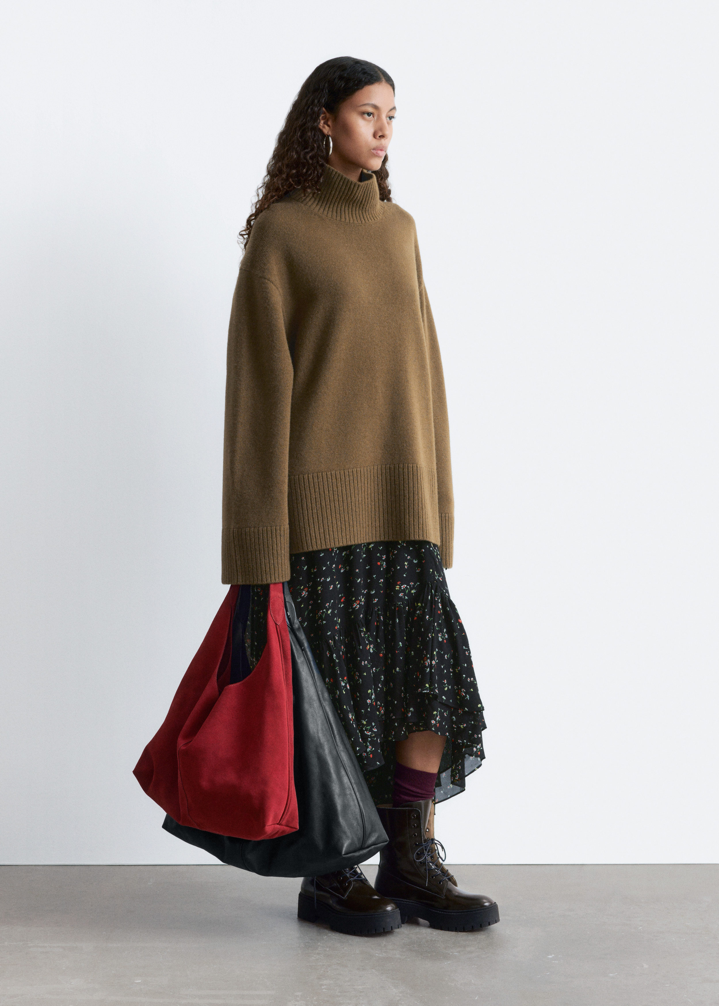 Oversized Turtleneck Wool Jumper