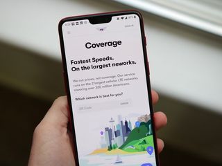 The coverage section on US Mobile's website