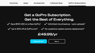 GoPro subscription