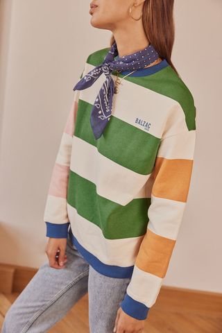Striped multicolored Harlow sweatshirt