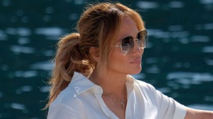 Jennifer Lopez is seen on July 31, 2021 in Portofino, Italy.