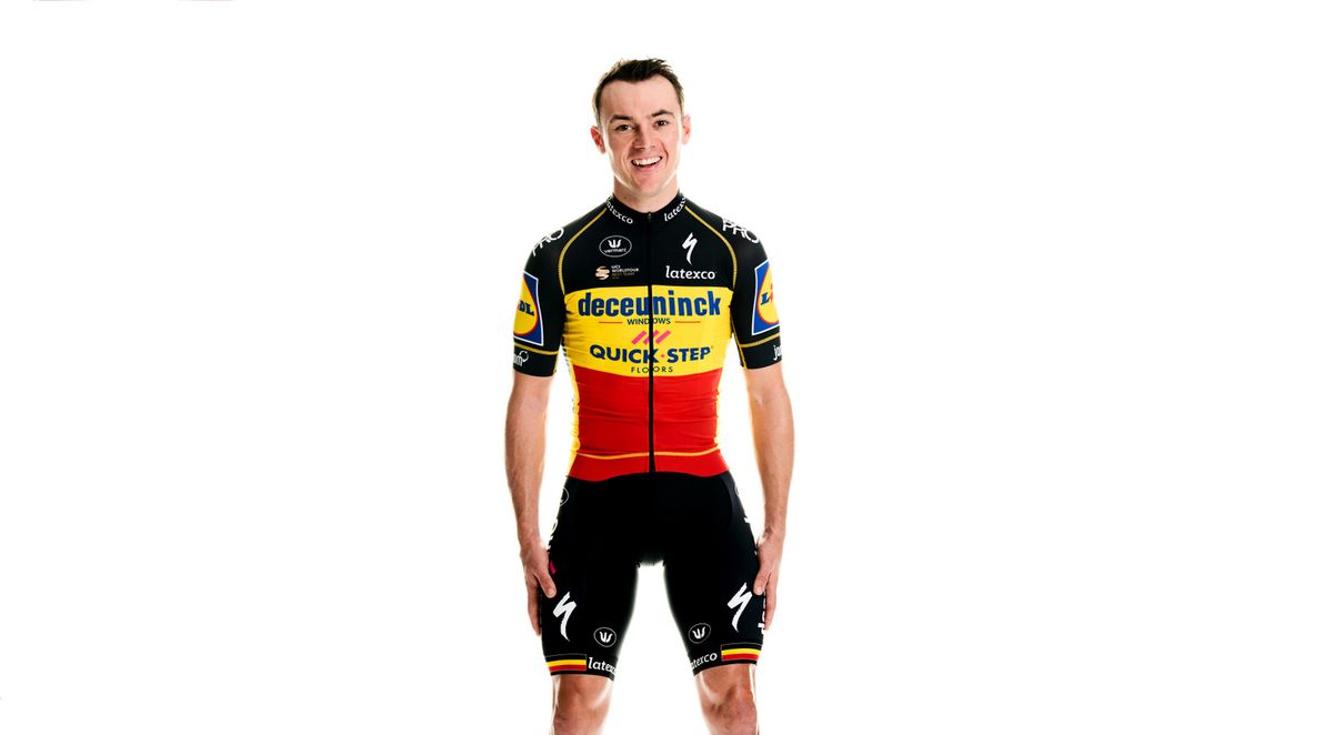 Yves Lampaert in his Belgian champion's jersey