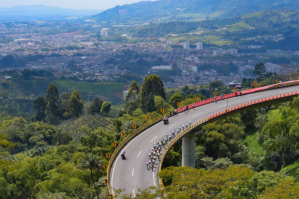 Part of the final climb during stage 4 at Colombia Oro y Paz