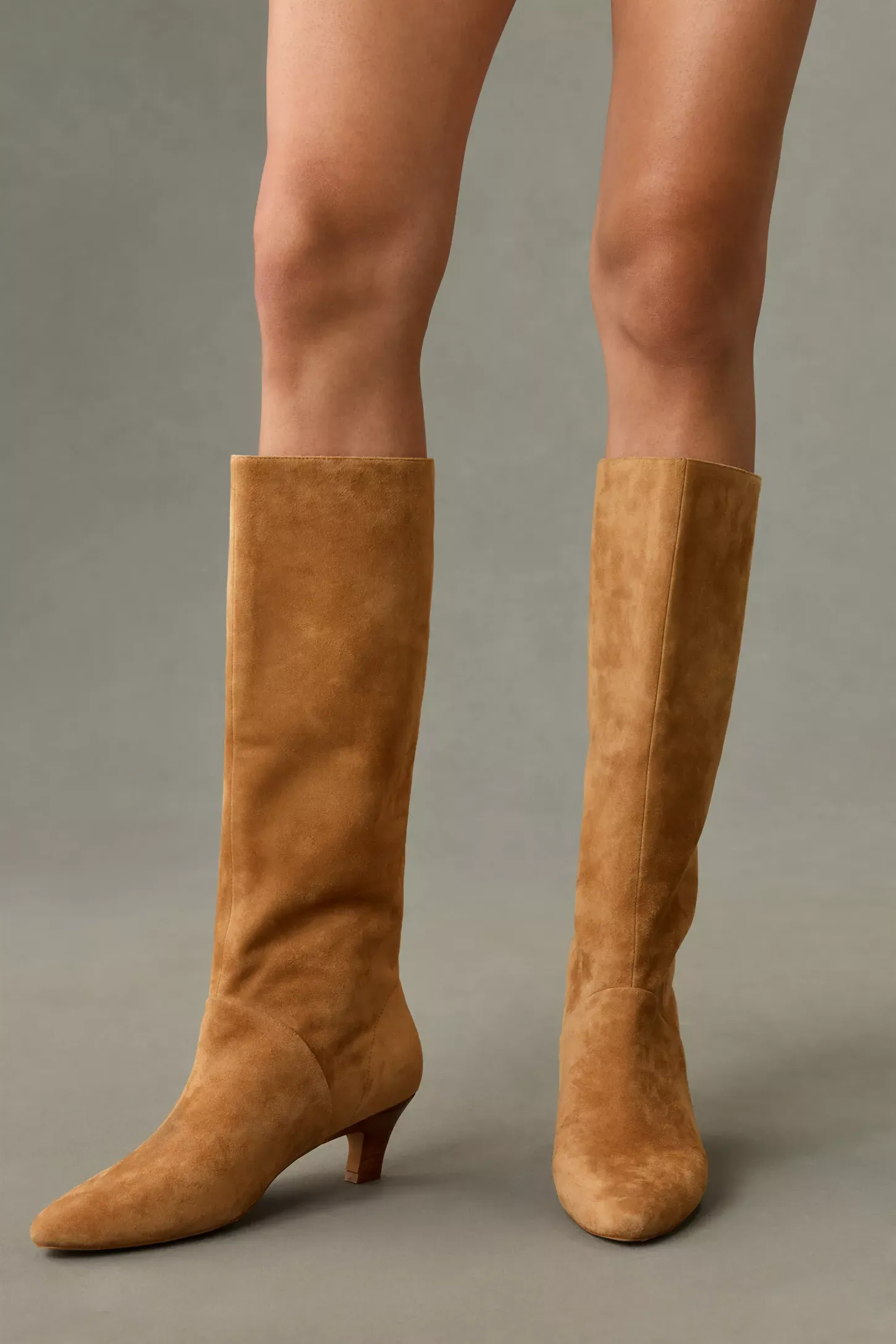 Anthropologie, Silent D Erena Suede Kitten-Heel Boots