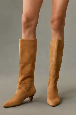 Anthropologie, Silent D Erena Wildlederstiefel mit kleinem Absatz