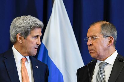 A truce brokered by Secretary of State John Kerry and Russian Foreign Minister Sergei Lavrov was broken less than an hour after it began.