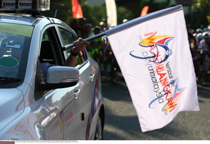 The flag drops to start the 2014 Tour de Langkawi