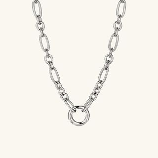 flat lay of mejuri Mixed Link Chain Charm Necklace