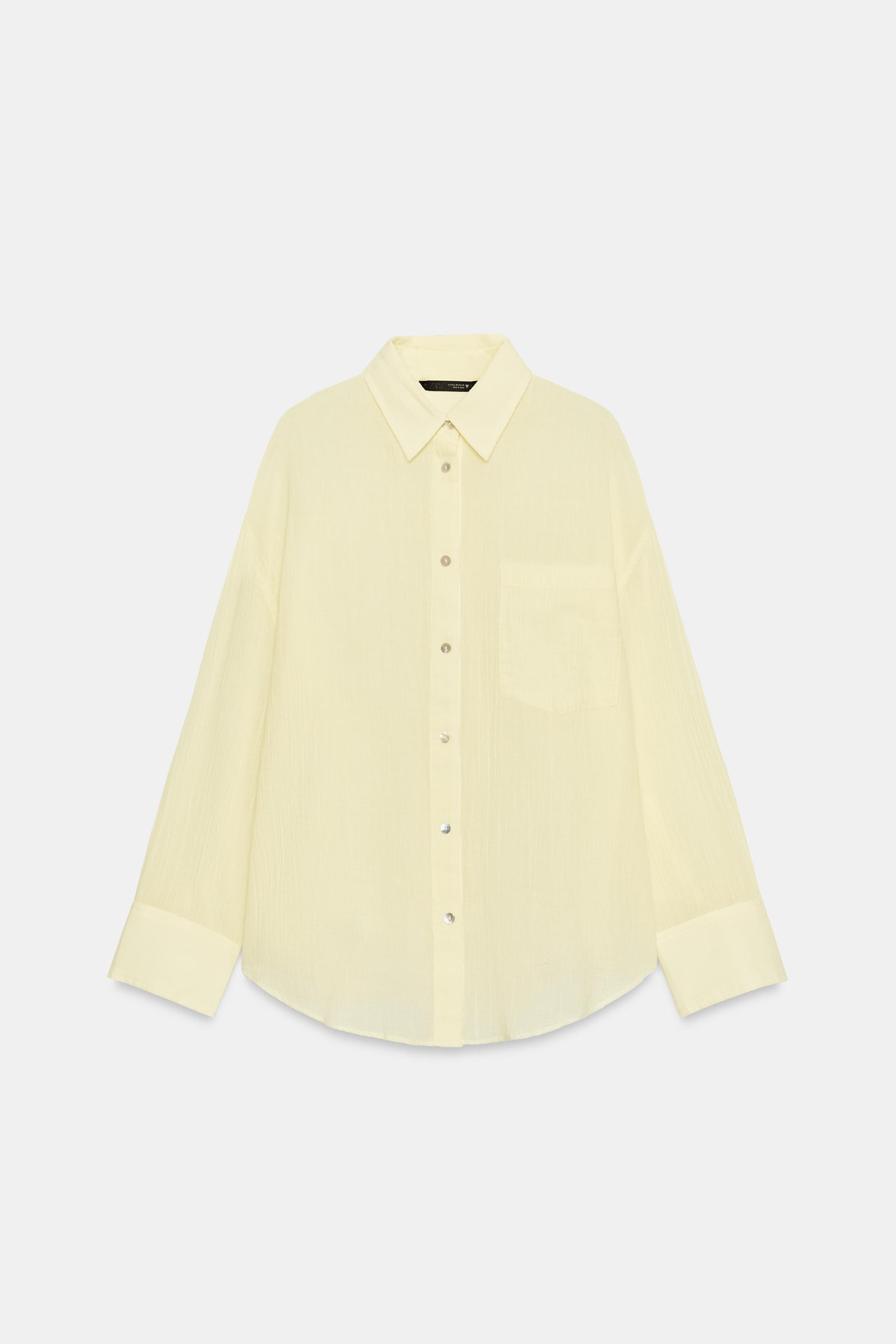 Oversized Gauze Shirt With Pocket
