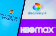 Logos for Warner Bros. Discovery, Discovery+, and HBO Max