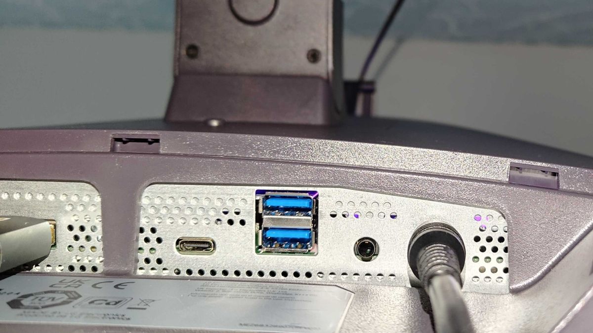 Ports on the rear of LG 39GX950B-B