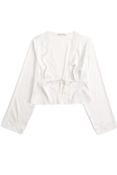 Lace and Satin Sleep Top