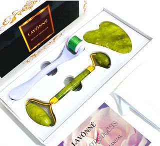 Lavonne 4-in-1 Authentic Jade Roller and Gua Sha Set