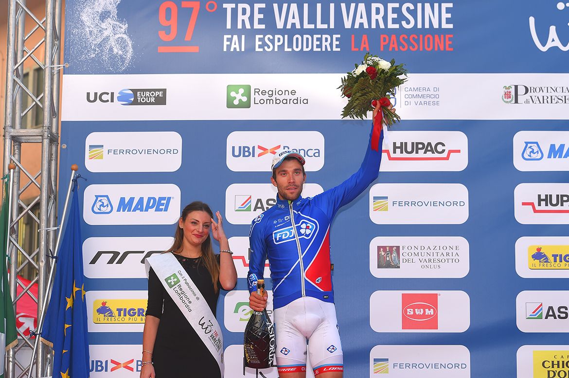 Thibaut Pinot on the podium