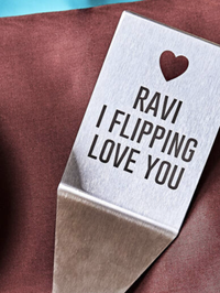 Personalised 'I Flipping Love You' Metal Spatula | £23 at Not on the High Street