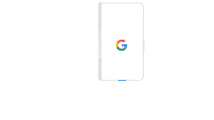 An Android 12L beta animation, showing a closed foldable phone that may be the Pixel Fold