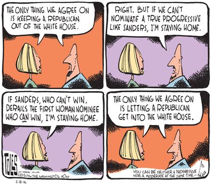 Editorial Cartoon U.S. Democratic Voters