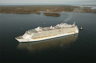 cruise ship hull underwater