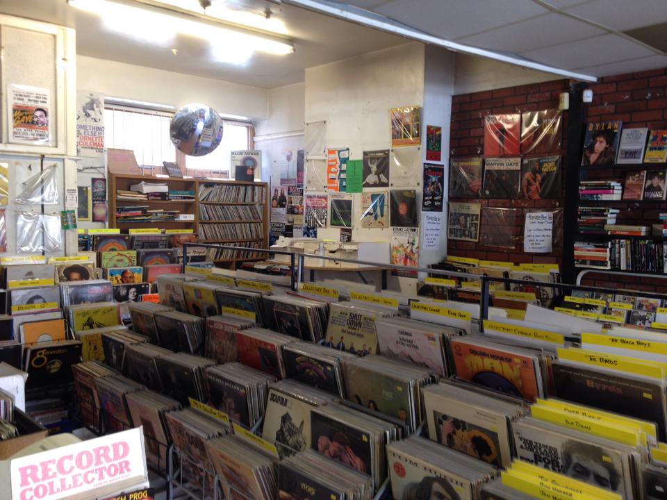 The interior of the Kingbee Records store in Chorlton, Manchester.