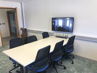 Extron NAV Pro AVoIP have this room ready for hybrid learning.