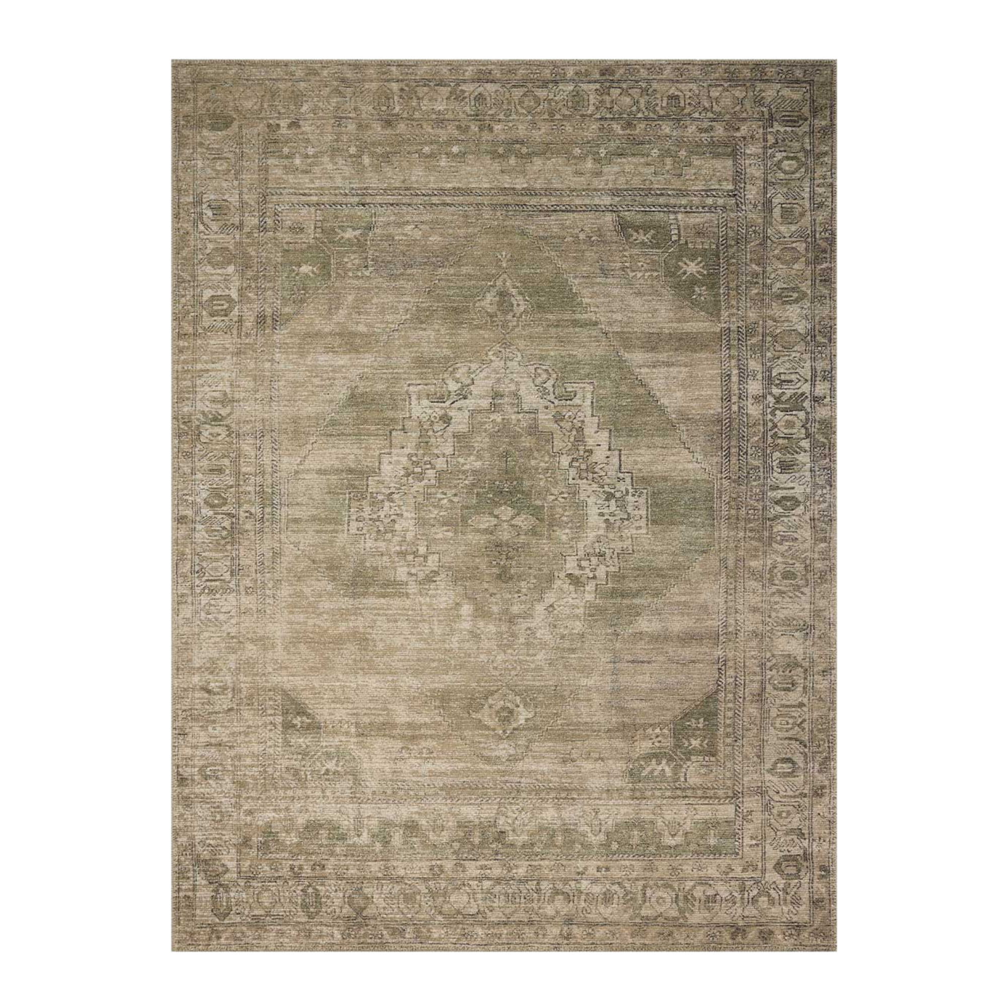 a faded, vintage-inspired rug