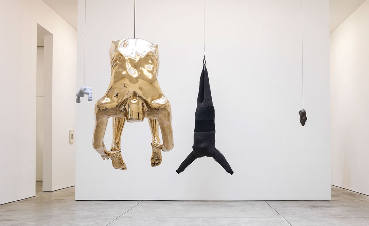 Installation view of &#039;Suspension&#039;, a showcase of all-hanging works at Cheim 