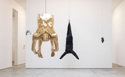 Installation view of 'Suspension', a showcase of all-hanging works at Cheim 