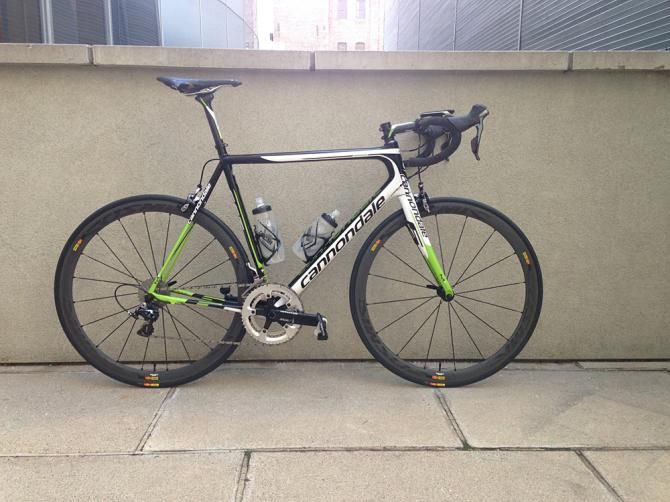 One of the Cannondale SuperSix for the Cannondale Garmin riders