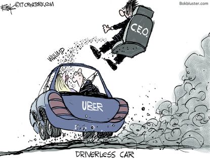 Editorial cartoon U.S. Uber fired CEO Travis Kalanick