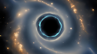 An illustration of a supermassive black hole