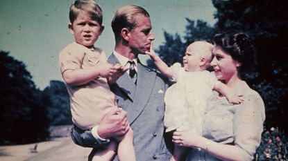 Prince Philip with Princess Anne Prince Charles and the Queen