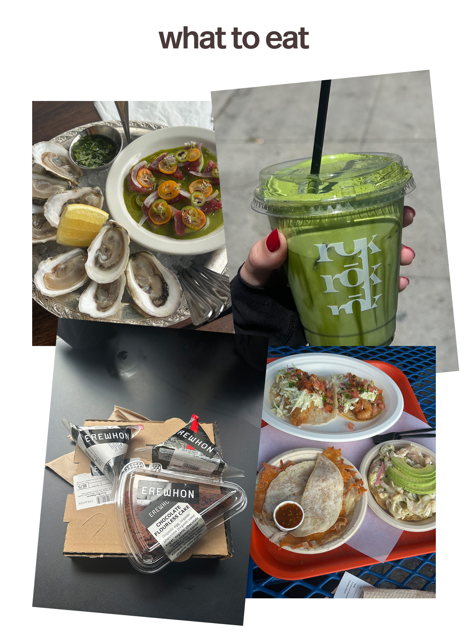 A collage of places to eat in Los Angeles.