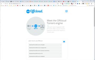 Offcloud is natively integrated with BitTorrent to allow you to download torrents right to your cloud storage (Image Credit: Offcloud
