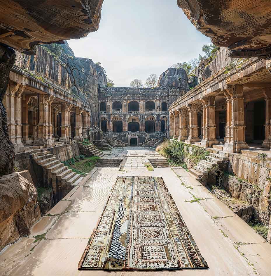 Shalini Misra stepwell rugs for cc-tapis