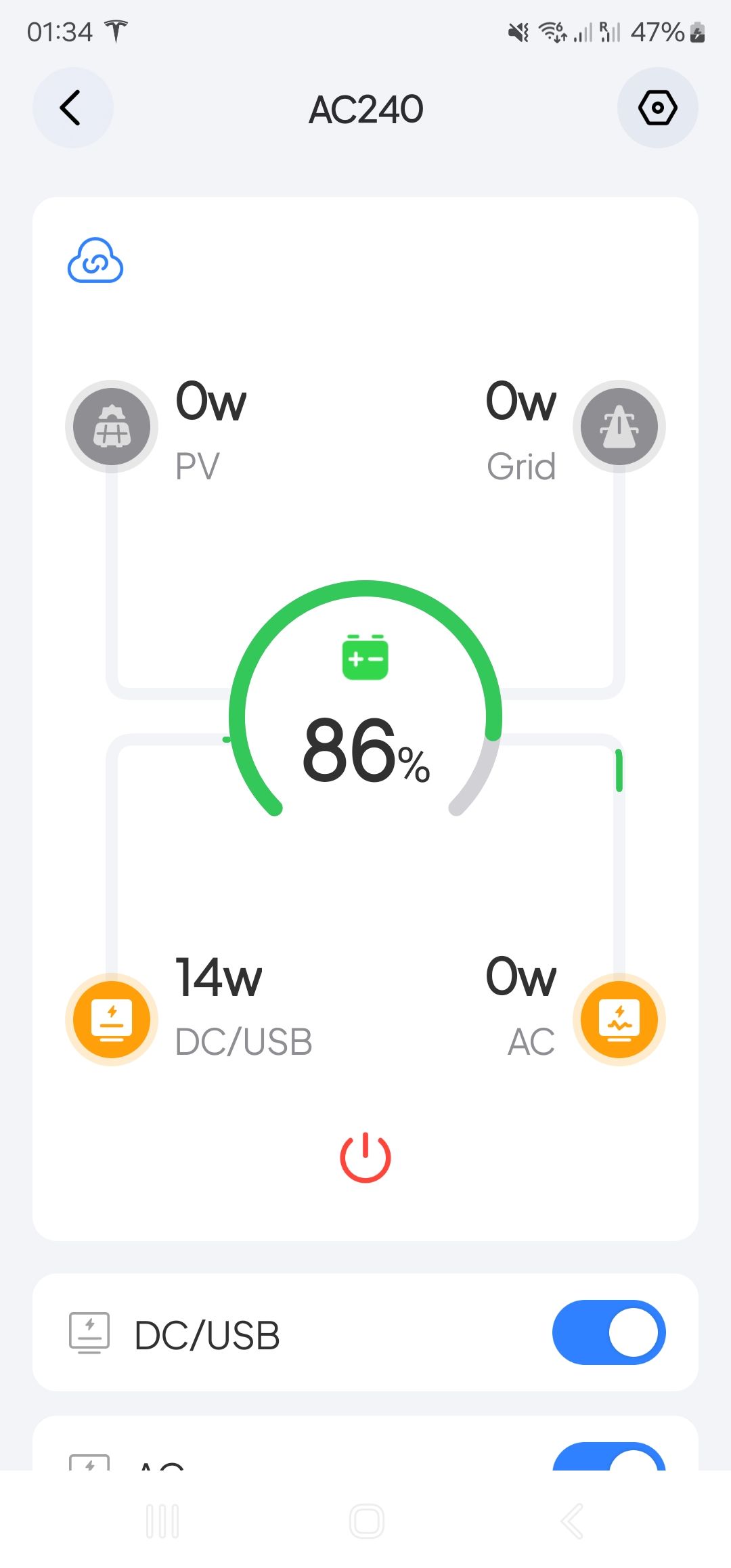 Bluetti AC240 during our review process
