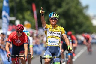Caleb Ewan (Orica GreenEdge) wins the final day of racing at the Mitchelton Bay Cycling Classic