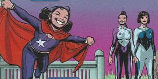 America Chavez with her mothers in the Utopian Parallel