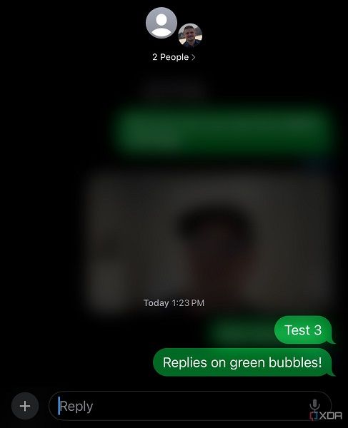 iMessage green bubble edit