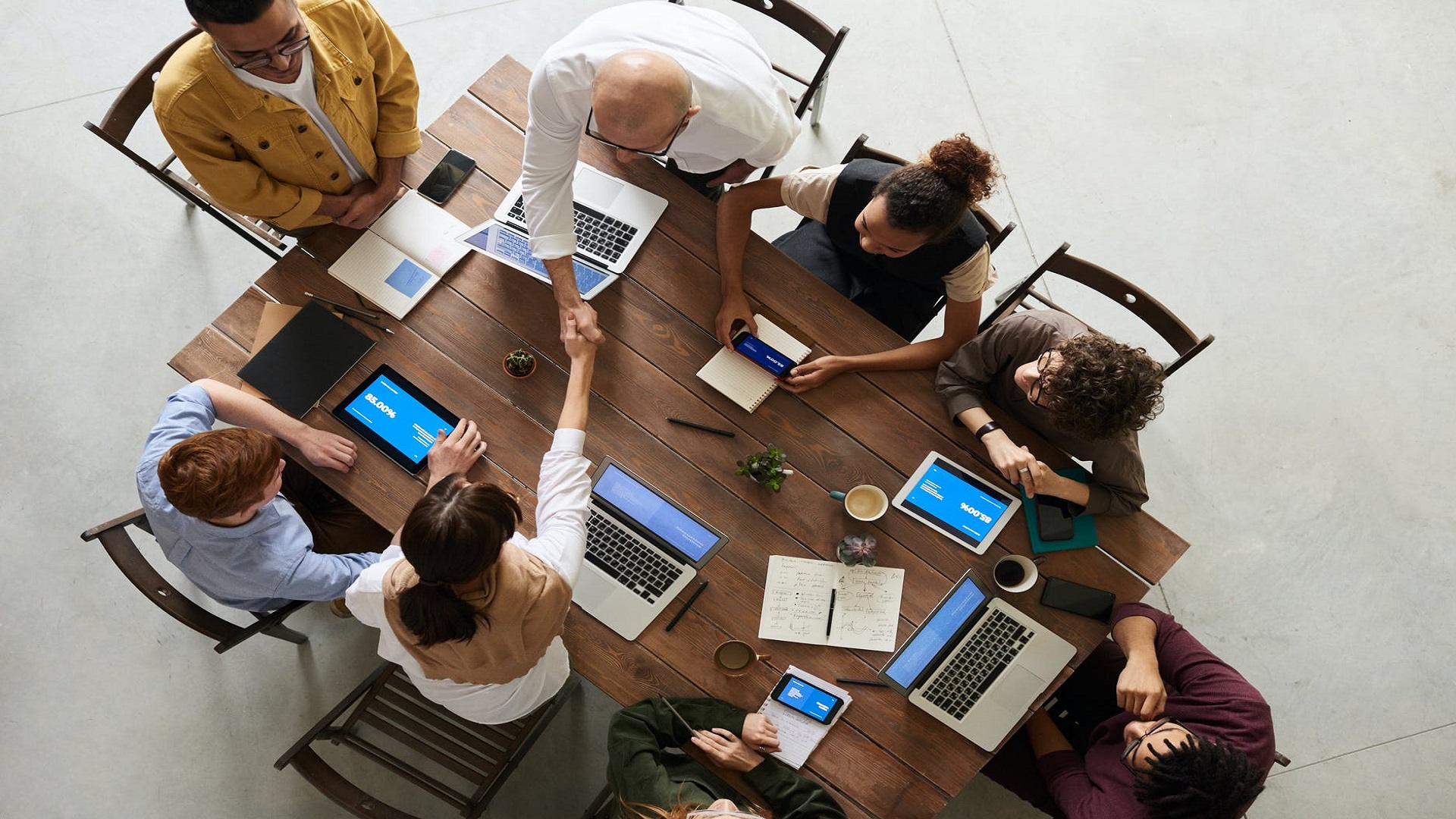 People collaborating in an office setting