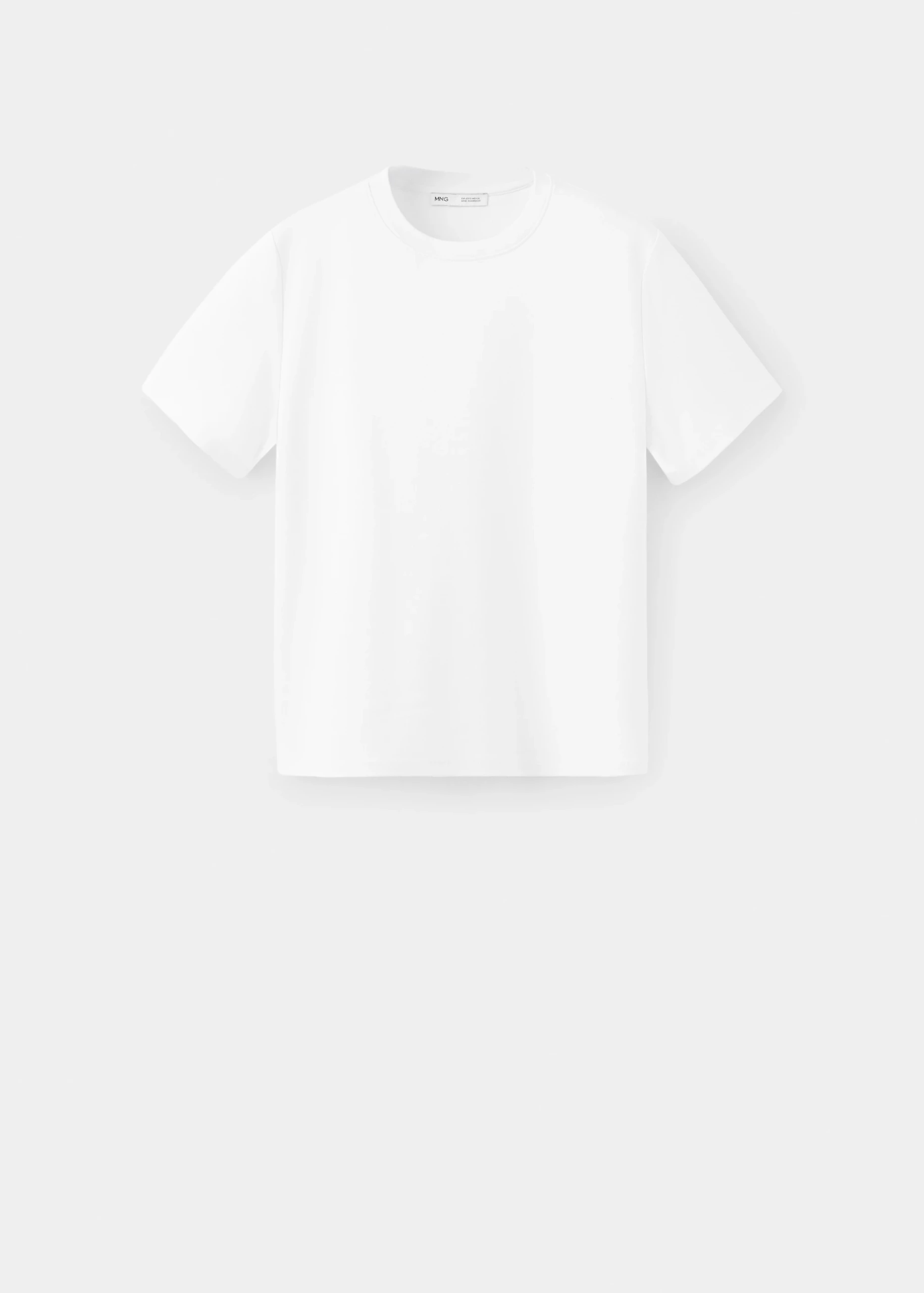 Rounded Neck Cotton T-Shirt - Women | Mango United Kingdom